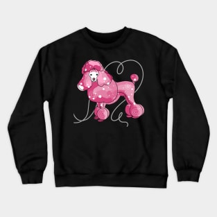 Pink Poodle - Black Crewneck Sweatshirt
